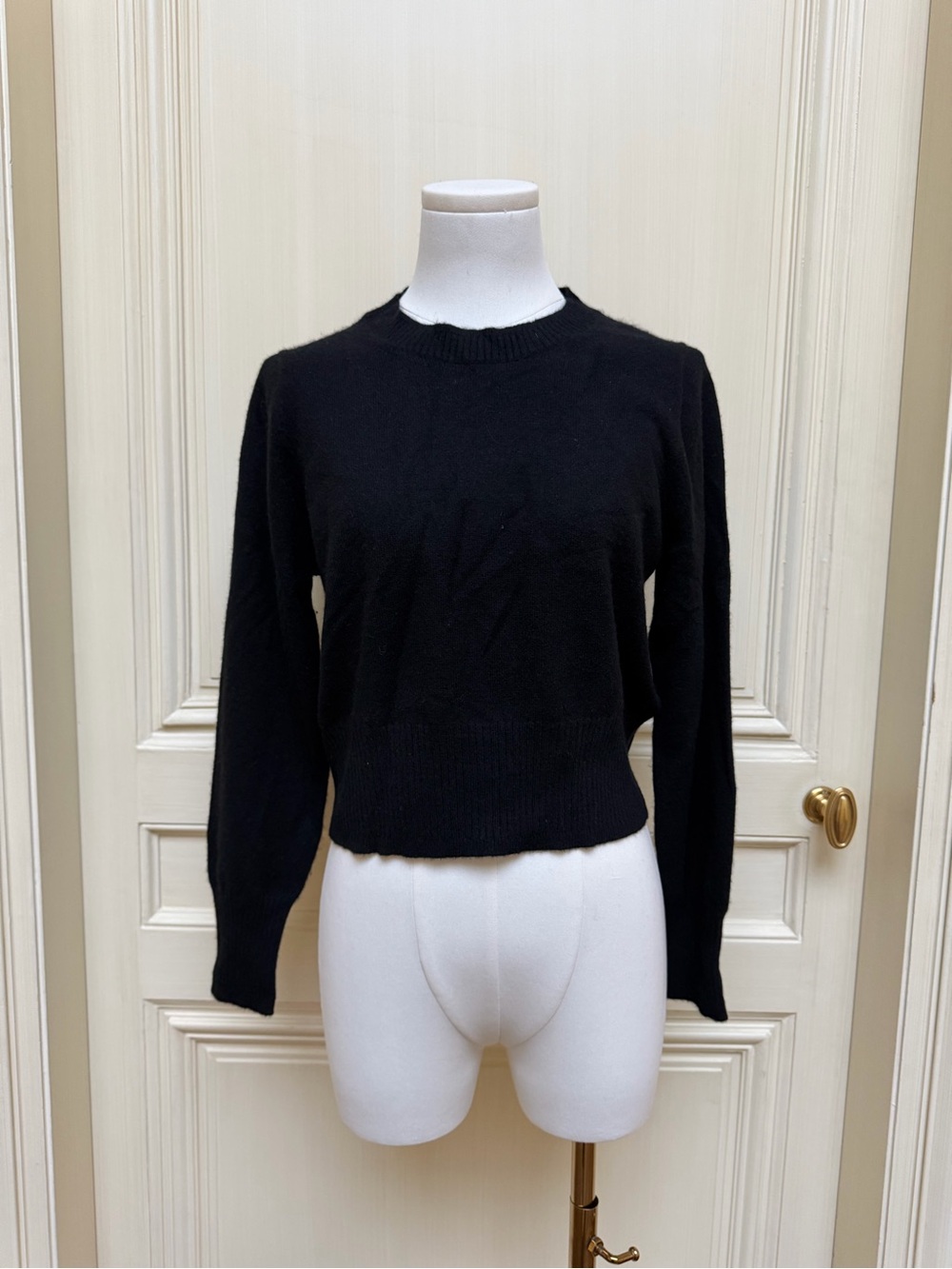 J. Crew Black Cropped Sweater
